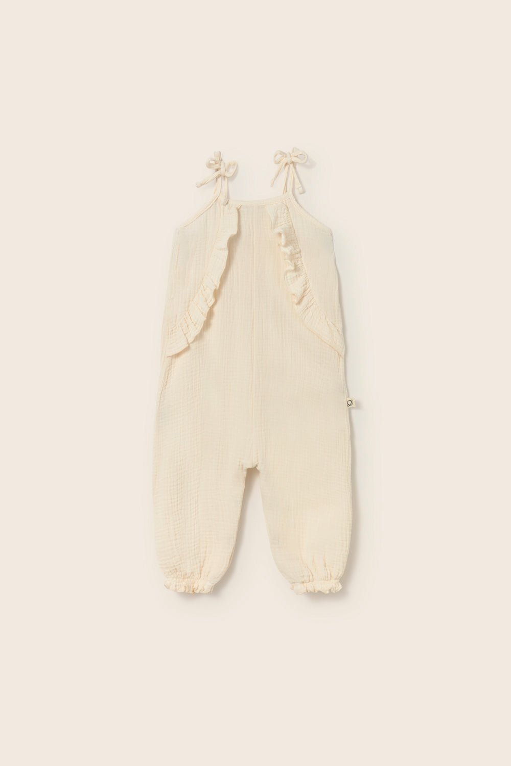 COZMO Musselin Träger Latzhose, ecru | cozmo - toietmoi-laboutique