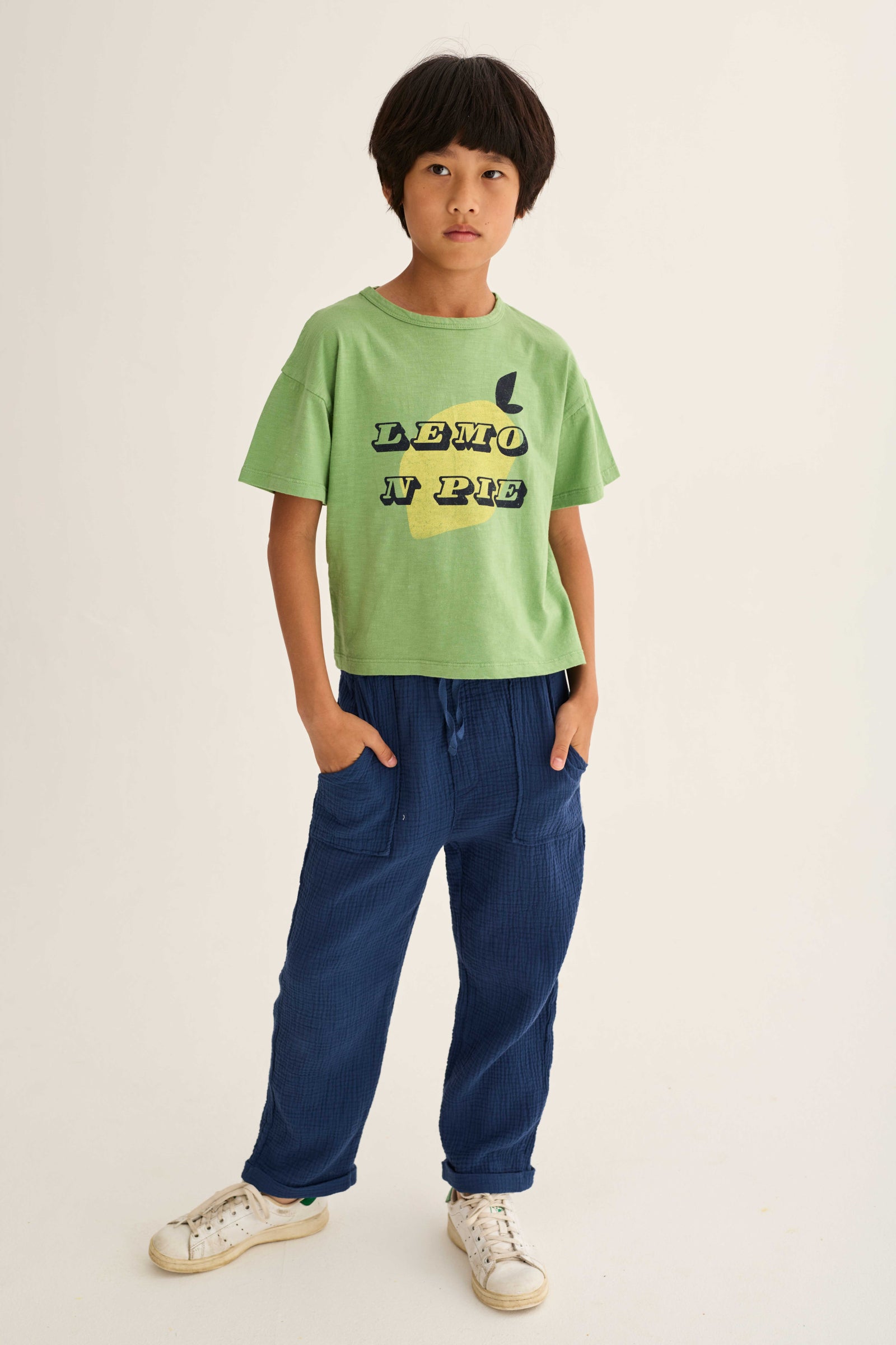 IKERK264s6, navy-soft gauze cotton | cozmo - toietmoi-laboutique