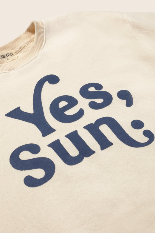 COZMO Sweatshirt, yes sun/ecru | cozmo - toietmoi-laboutique
