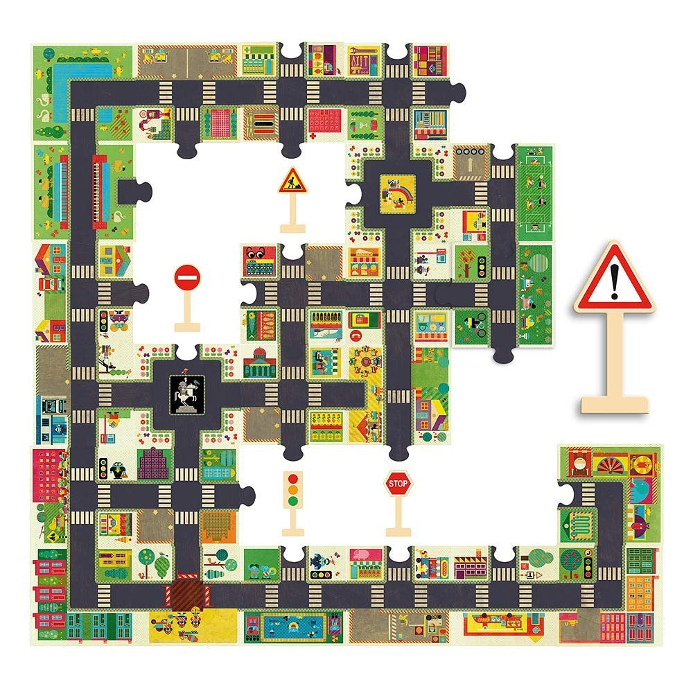 Riesenpuzzle, Die Stadt | djeco - toietmoi-laboutique