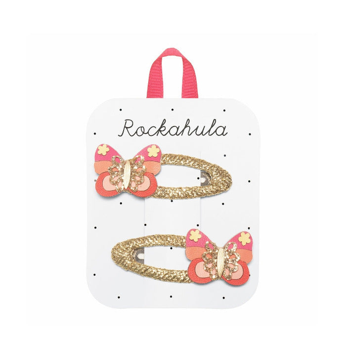 2 Haarspangen, Schmetterlinge rot | Rockahula - toietmoi-laboutique