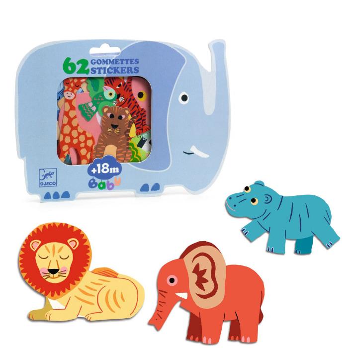 Sticker, kleine Savannetiere | Djeco - toietmoi-laboutique