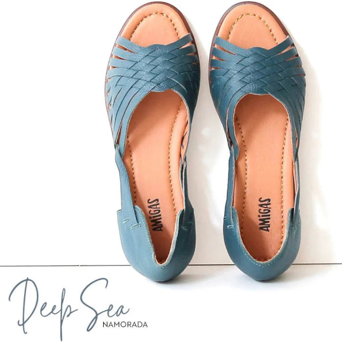 Ledersandalen, NAMORADA, hellblau | Amigas - toietmoi-laboutique