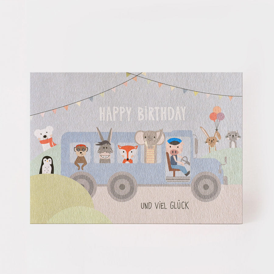 Postkarte - Happy Birthday und viel Glück | Kartenmarie - toietmoi-laboutique
