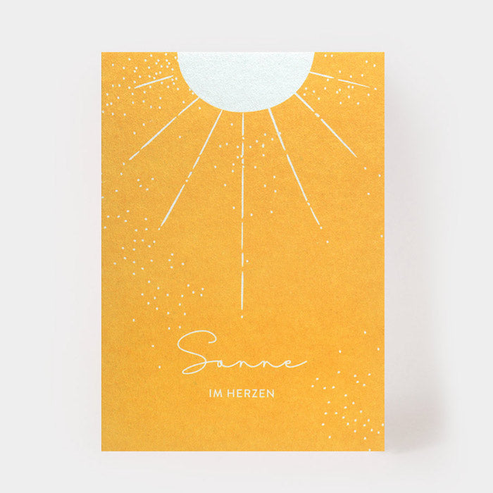 Postkarte - Sonne im Herzen | Kartenmarie - toietmoi-laboutique