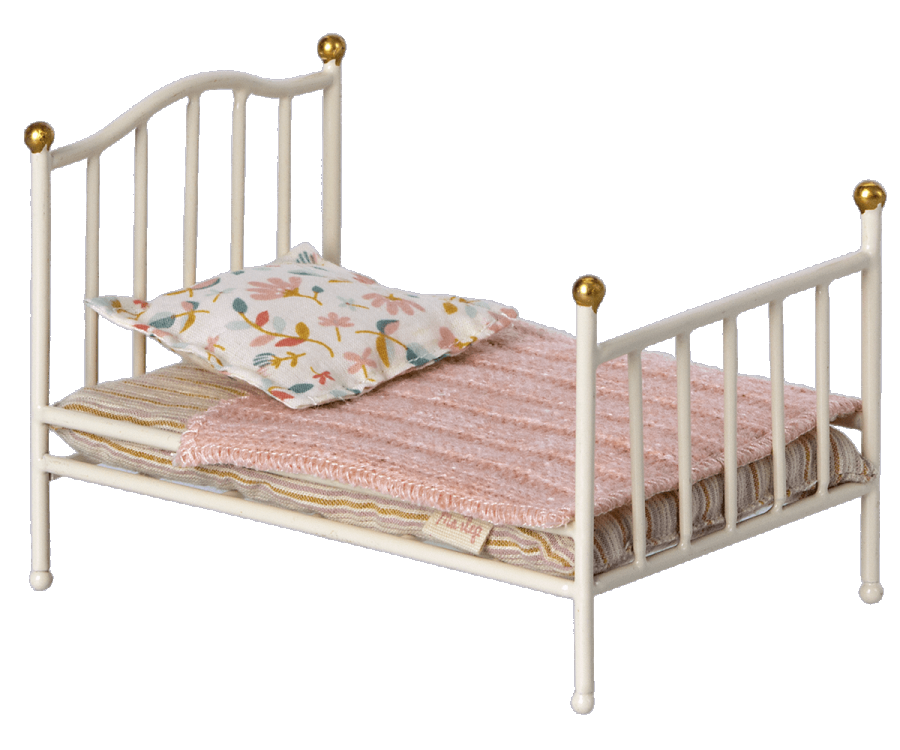 Maileg Vintage Metallbett, weiss | maileg - toietmoi-laboutique