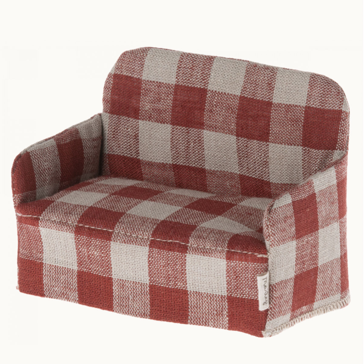 Sofa, rot/Vichycaro | maileg - toietmoi-laboutique