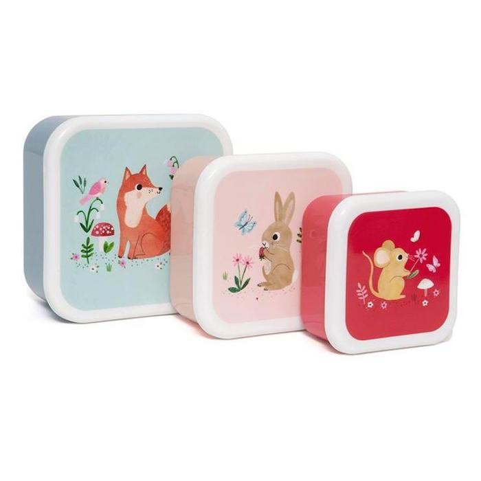 Snackboxen 3-Set, Fuchs | Petit Monkey - toietmoi-laboutique