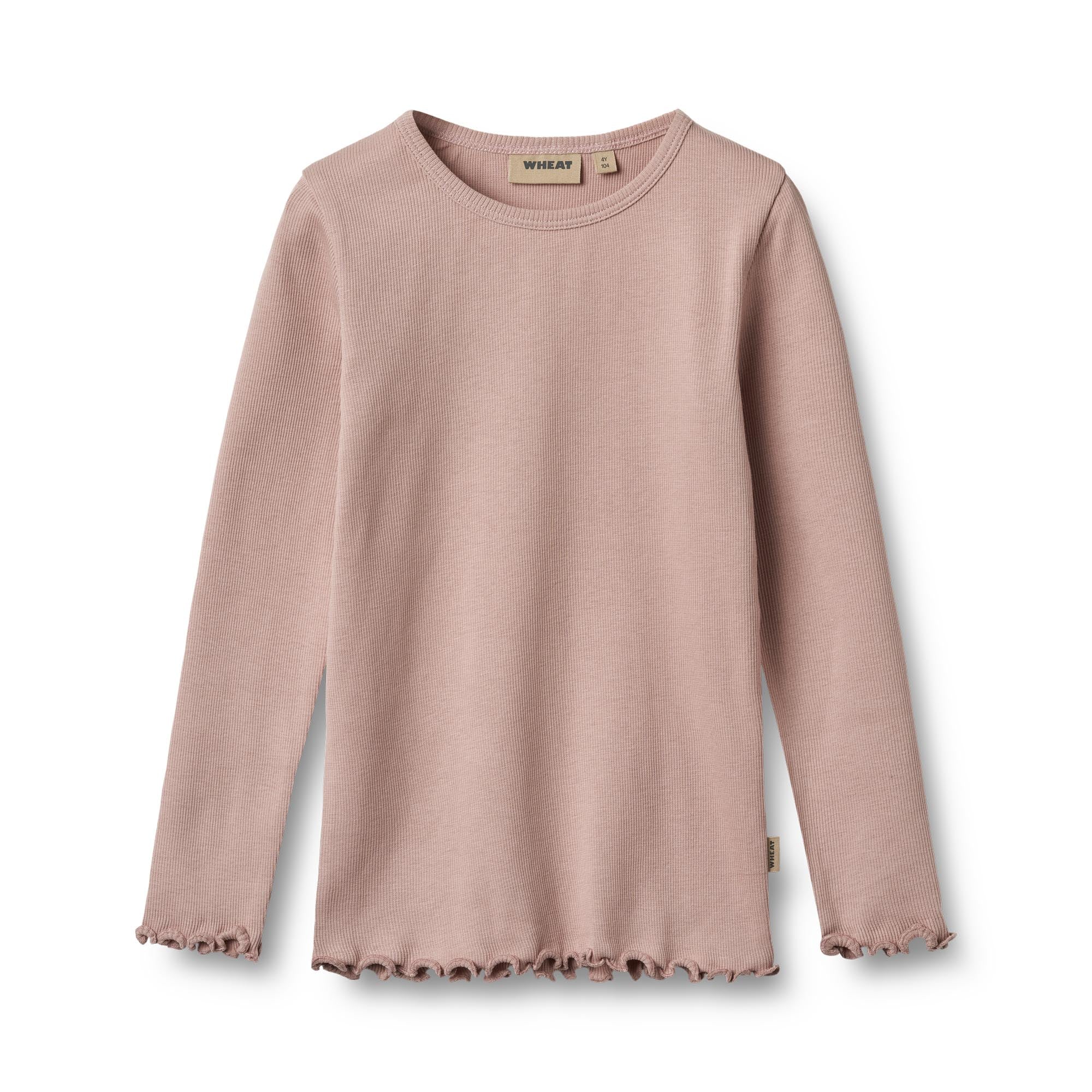 Rib Langarmshirt, altrosa | Wheat - toietmoi-laboutique