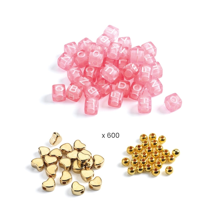 Buchstabenperlen, gold | djeco - toietmoi-laboutique
