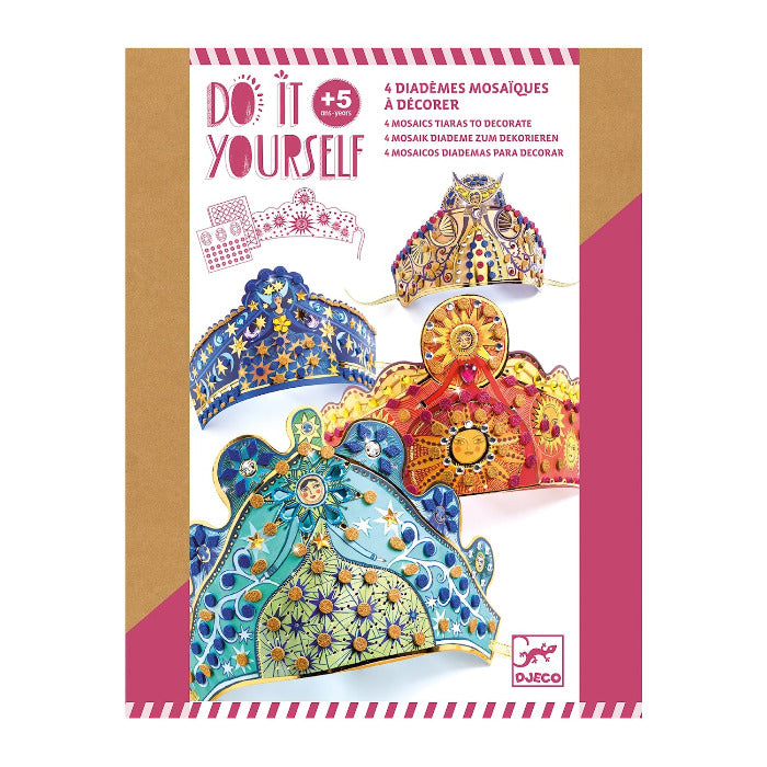 Bastelset Mosaik, 4 Diademe Zauberfeen | djeco - toietmoi-laboutique