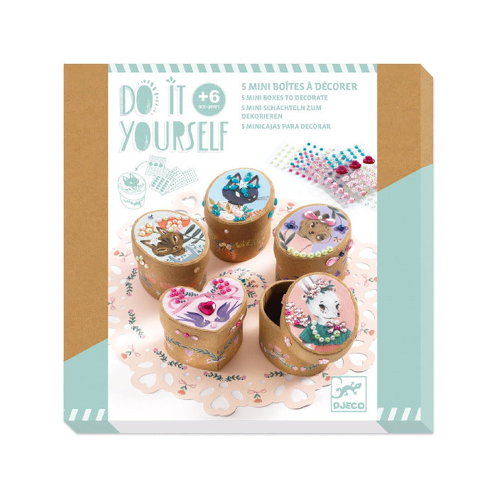 DIY Set 5 Mini Schachteln zum dekorieren | djeco - toietmoi-laboutique