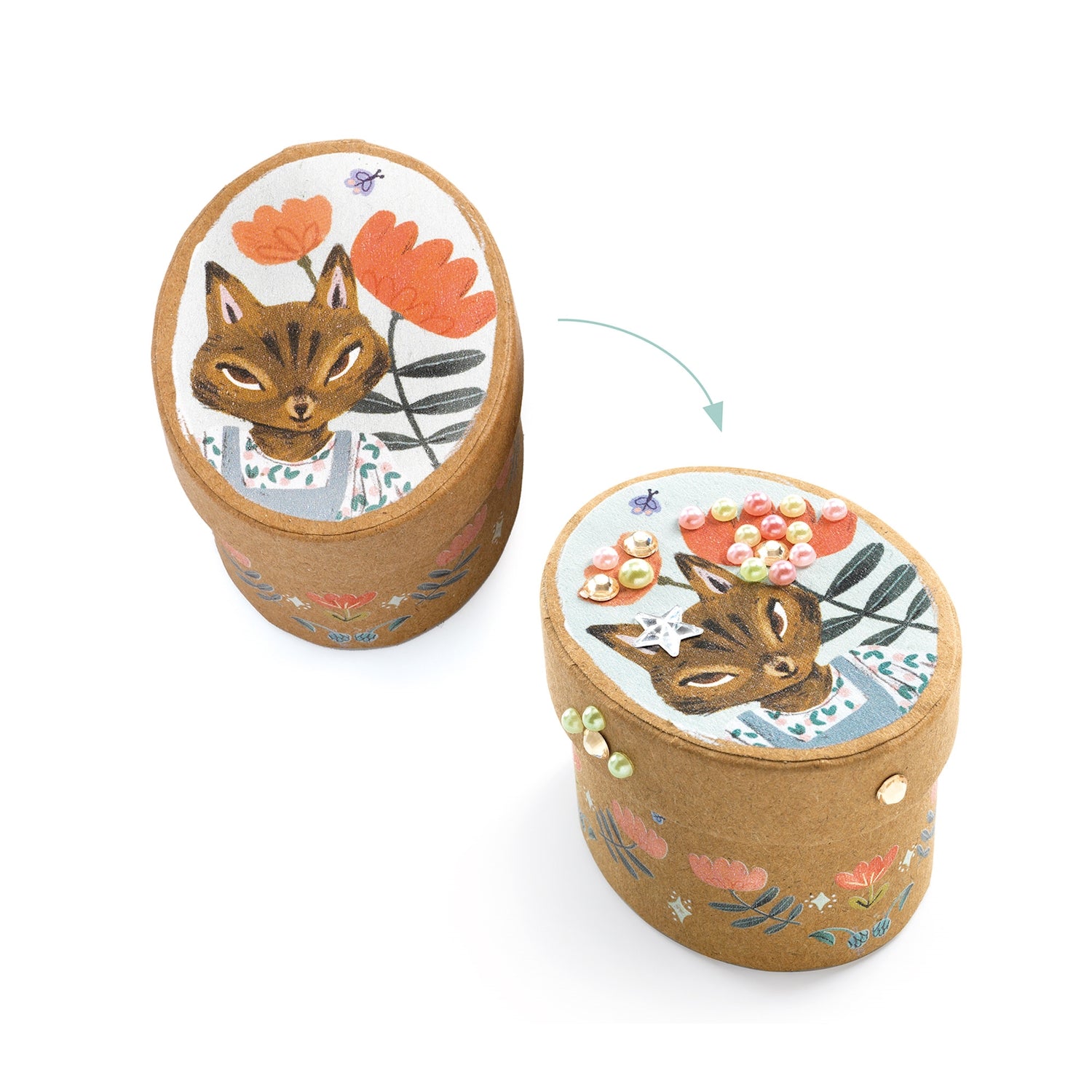 DIY Set 5 Mini Schachteln zum dekorieren | djeco - toietmoi-laboutique