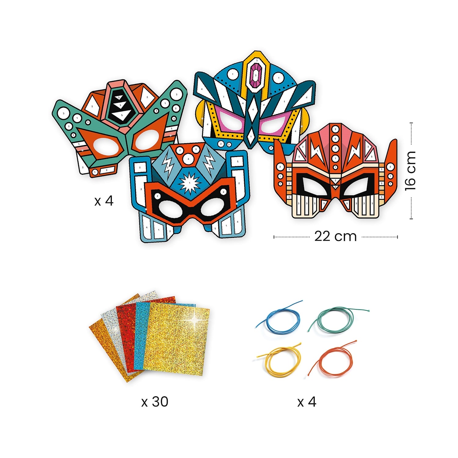 DIY Set 4 Robotermasken | djeco - toietmoi-laboutique