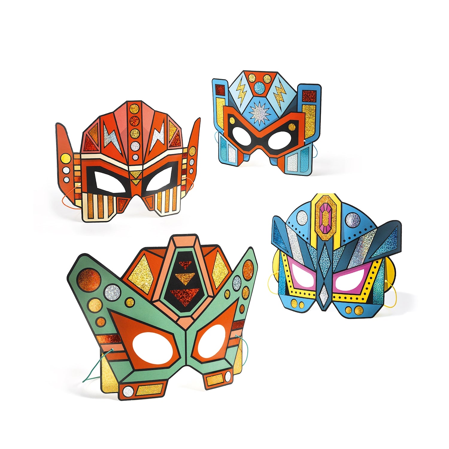 DIY Set 4 Robotermasken | djeco - toietmoi-laboutique