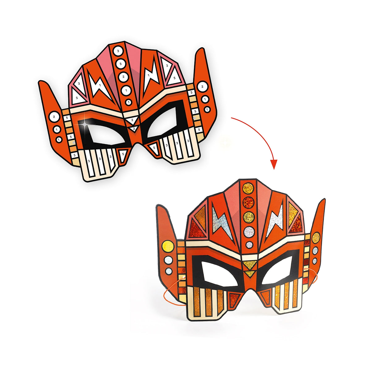 DIY Set 4 Robotermasken | djeco - toietmoi-laboutique