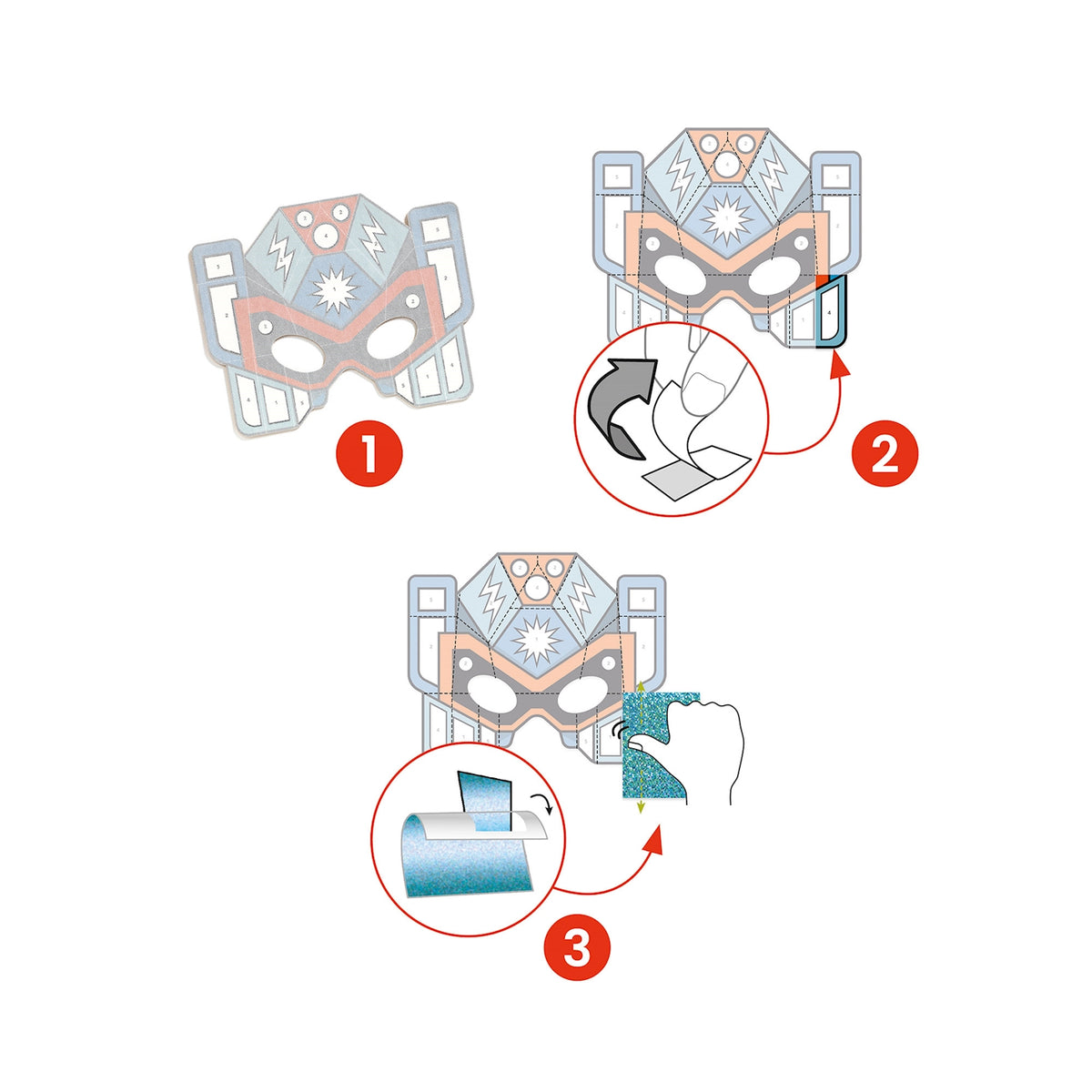 DIY Set 4 Robotermasken | djeco - toietmoi-laboutique