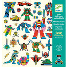 160 Sticker metallic, Roboter | djeco - toietmoi-laboutique