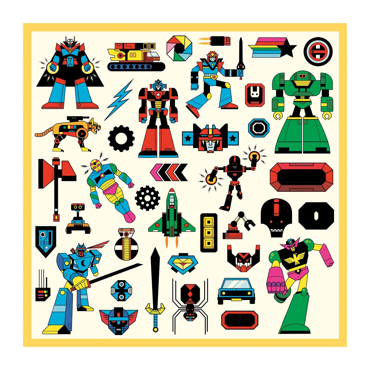 160 Sticker metallic, Roboter | djeco - toietmoi-laboutique