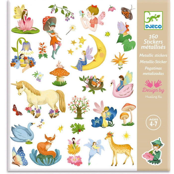 160 Sticker metallic, Fantasy | djeco - toietmoi-laboutique