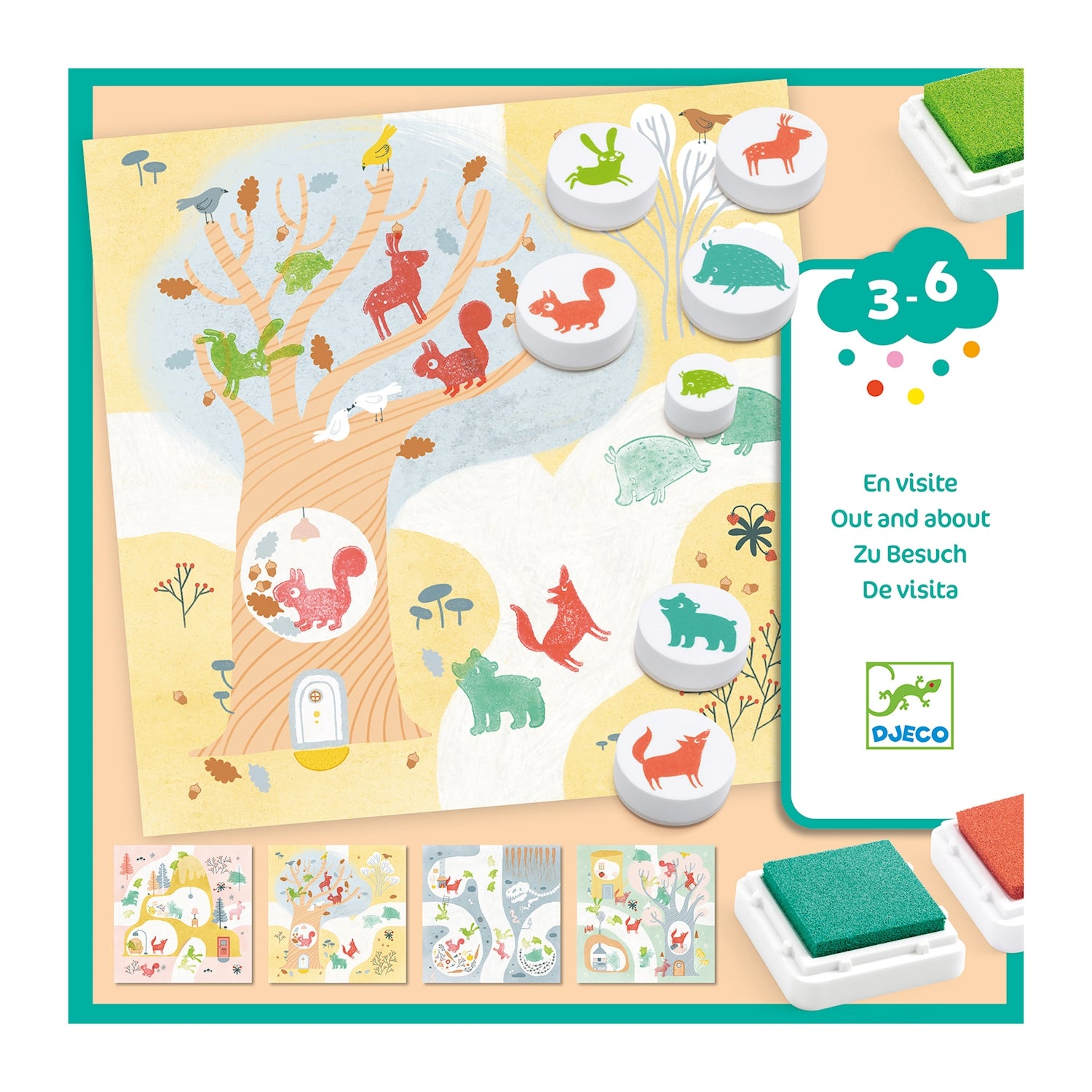 Stempelset zu Besuch | djeco - toietmoi-laboutique