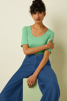 T-Shirt Rib CARICE, minze | King Louie - toietmoi-laboutique