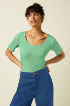 T-Shirt Rib CARICE, minze | King Louie - toietmoi-laboutique