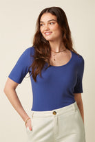 08873 Carice Top Uni Rib 291 493 Amparo Blue | King Louie - toietmoi-laboutique