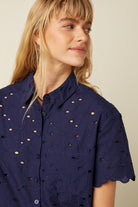 09536 Evelina Blouse Brava Broderie 489 Beacon Blue | King Louie - toietmoi-laboutique