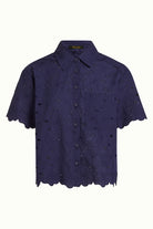 09536 Evelina Blouse Brava Broderie 489 Beacon Blue | King Louie - toietmoi-laboutique