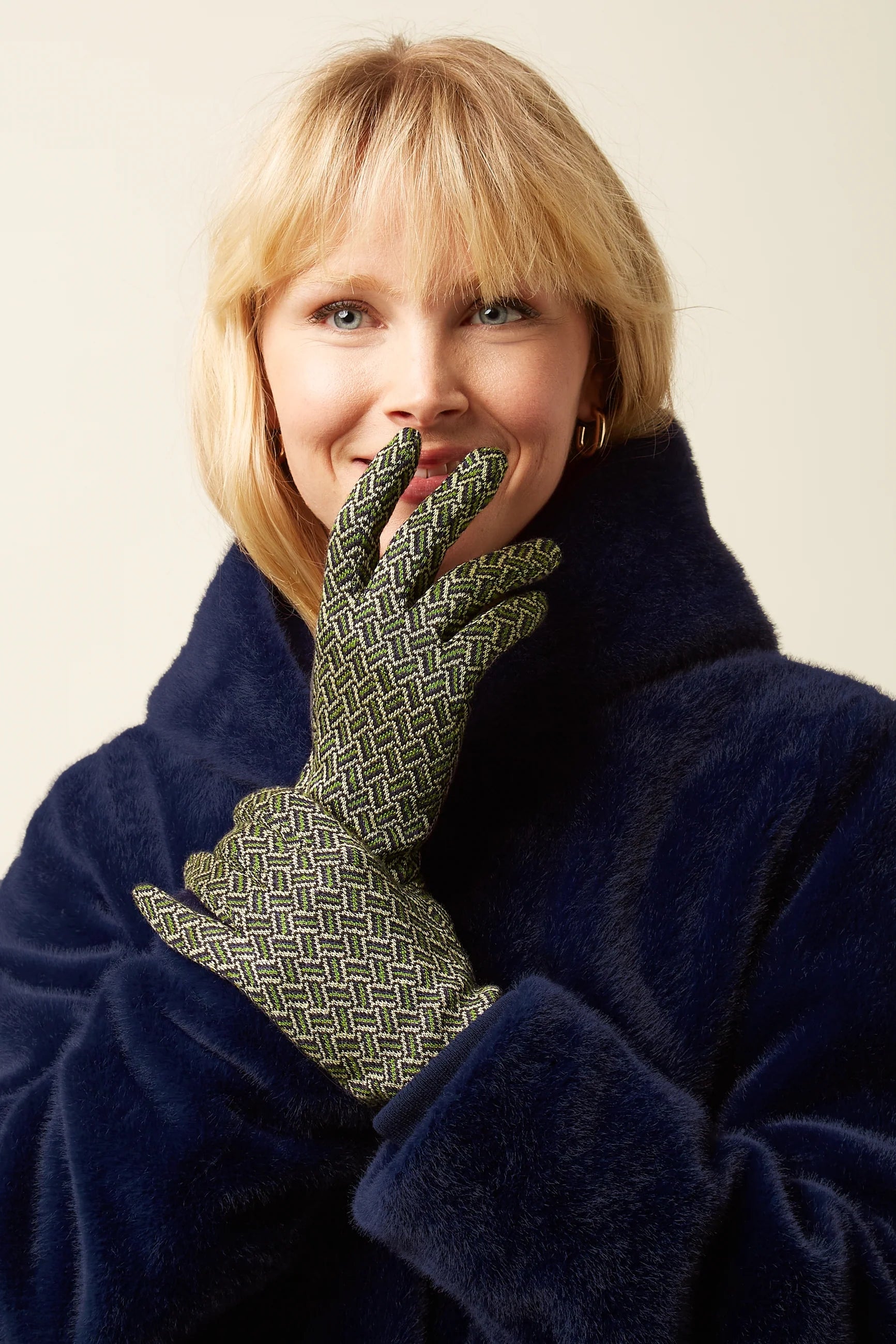 Handschuhe, GIVRE, grün/blau
