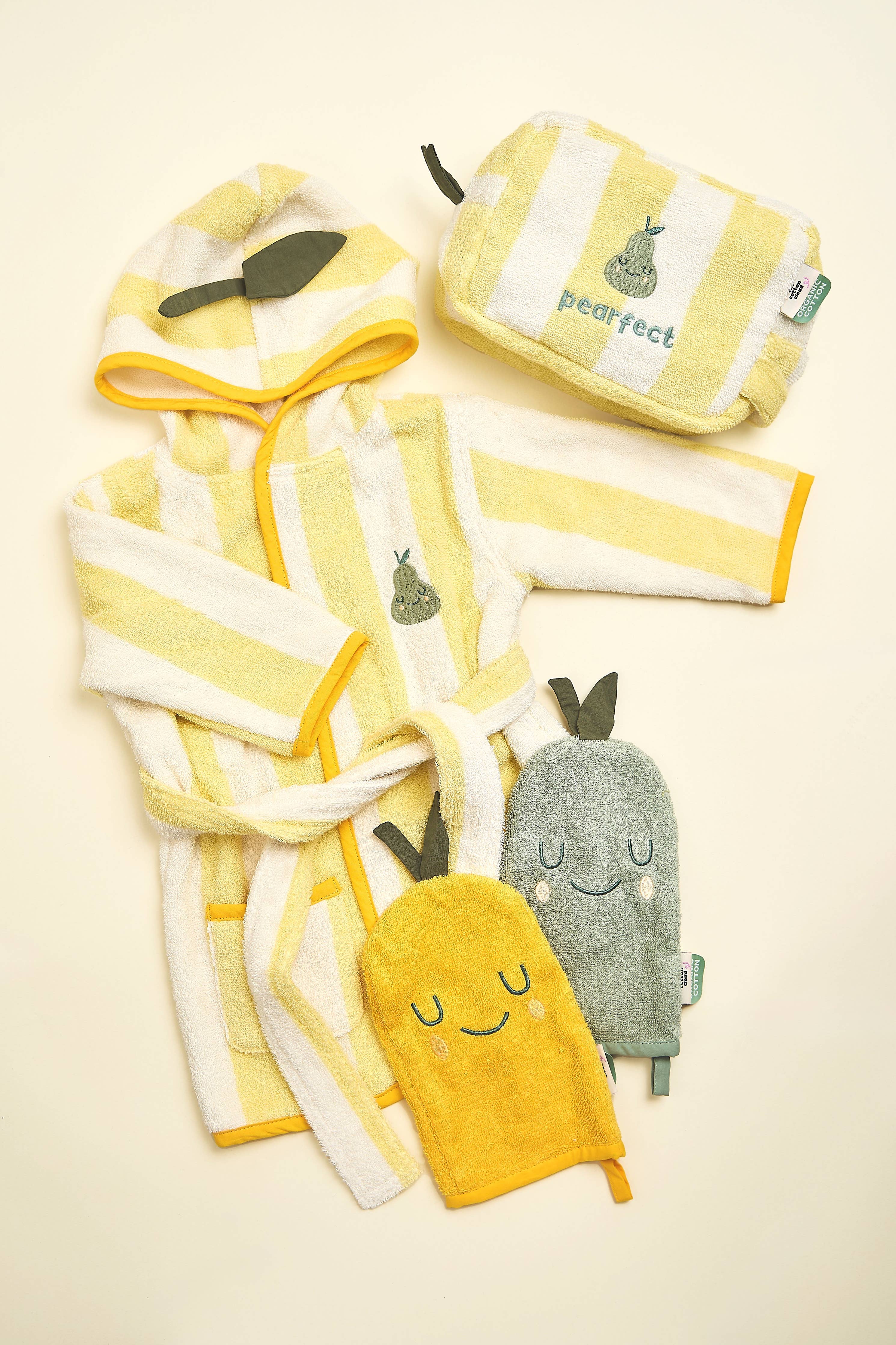 Babywaschlappen, 2er-Set, Zitrone/Birne | the cotton cloud - toietmoi-laboutique