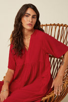 10294 Ivana Dress Tortoise 655 Chili Red | King Louie - toietmoi-laboutique