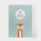 Postkarte - Du Fuchs (blau) | Kartenmarie - toietmoi-laboutique