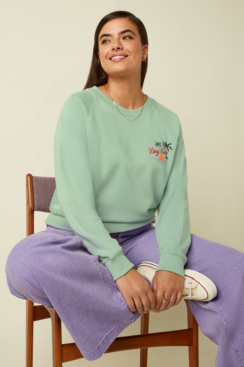 10405 Febe Sweater Peachy 294 Cameo Green | King Louie - toietmoi-laboutique