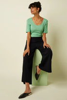 Hose BORDER PALAZZO, schwarz | King Louie - toietmoi-laboutique