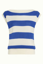 Stricktop EVA, weiss/blau gestreift | King Louie - toietmoi-laboutique