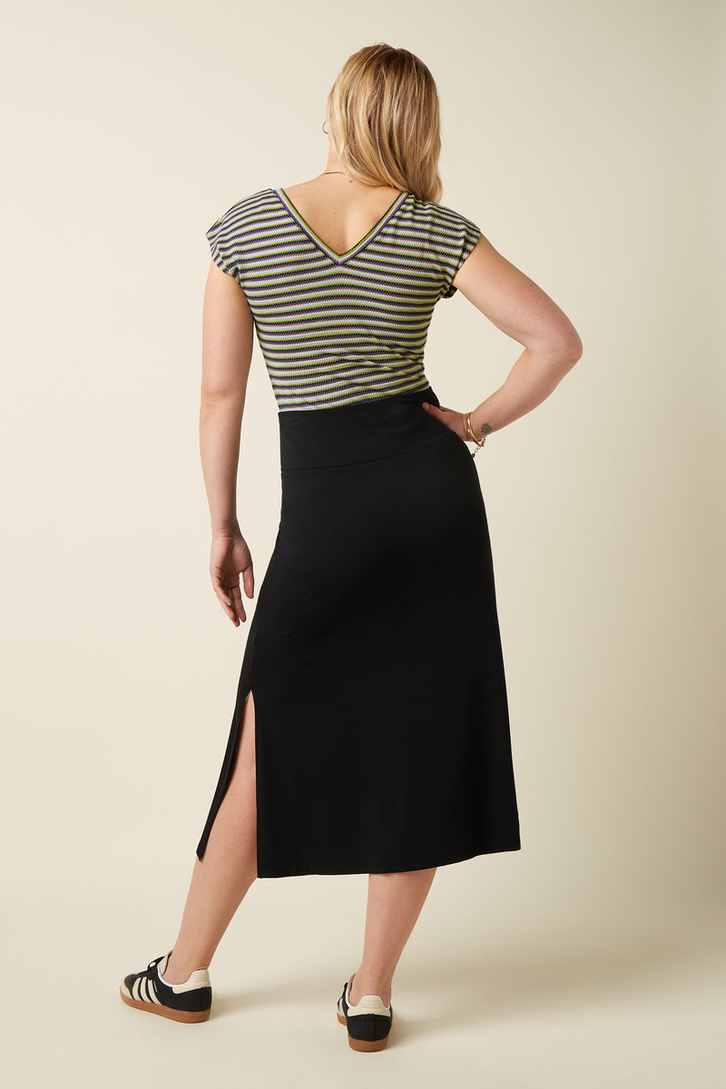 Border Midi Rock SILVA, schwarz | King Louie - toietmoi-laboutique