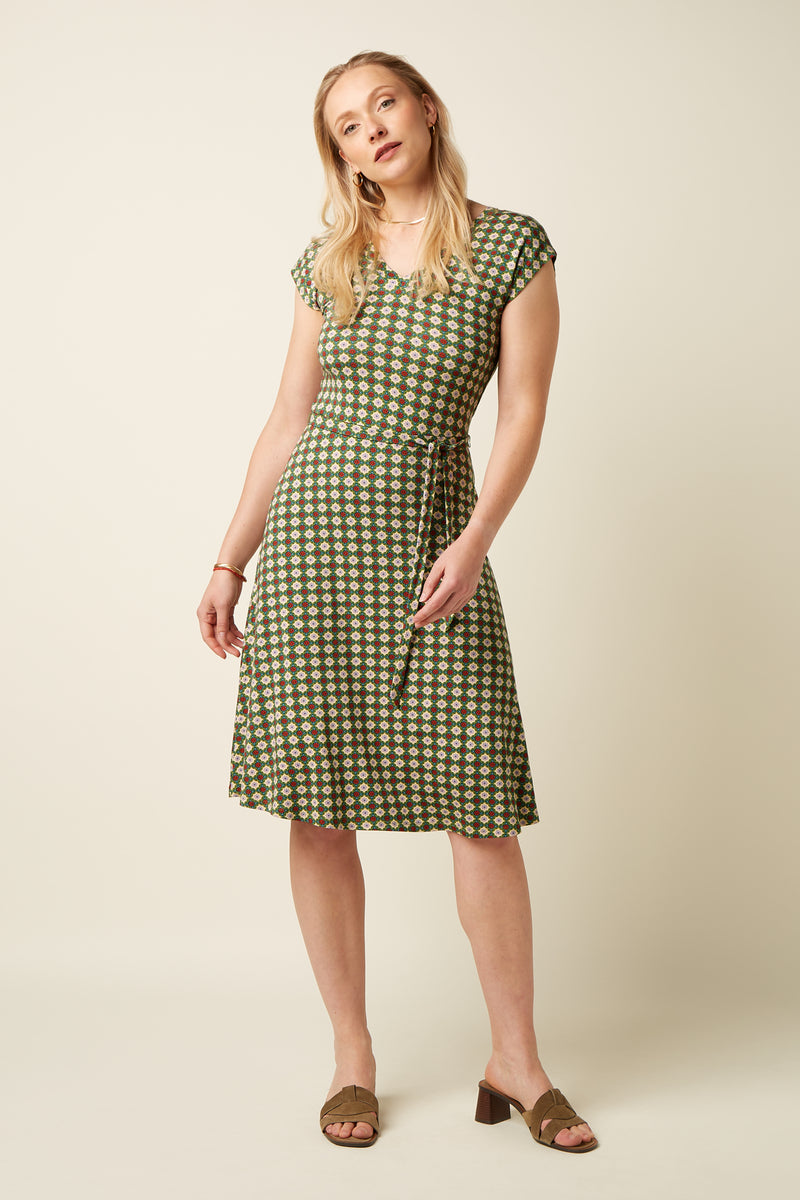 10538 Double V Dress Jade 205 Ponderosa Green | King Louie - toietmoi-laboutique