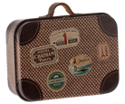Maileg micro Metallkoffer - Travel the world, braun | maileg - toietmoi-laboutique