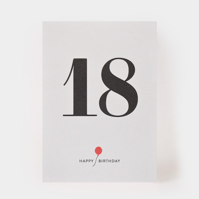 Postkarte - Happy Birthday 18 | Kartenmarie - toietmoi-laboutique