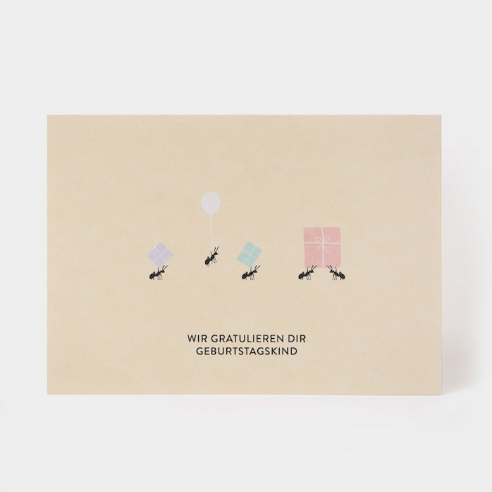 Postkarte - Wir gratulieren dir Geburtstagskind | Kartenmarie - toietmoi-laboutique