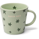 Keramik-Teetasse, hellgrün mit Sterne/ SUPER DAD 350ml | Vondels - toietmoi-laboutique