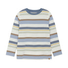 Langarmshirt, weiss/blau/grün/braun gestreift | Minymo - toietmoi-laboutique