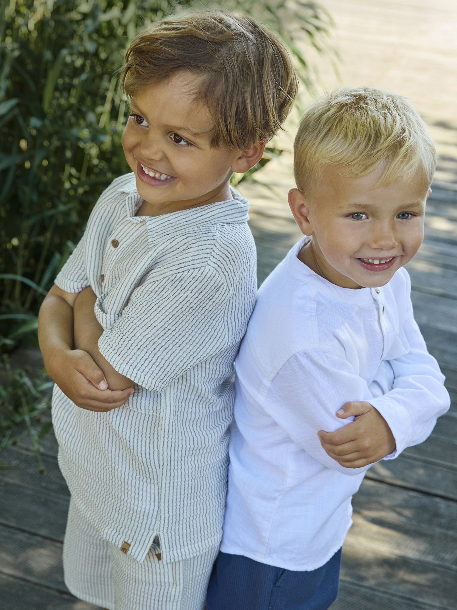 Pinstripe Shorts, dunkelblau | Minymo - toietmoi-laboutique