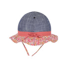 Sonnenhut mit Krempe, coral/denim | Pure Pure - toietmoi-laboutique