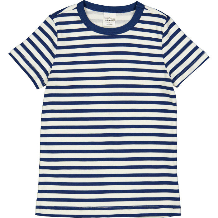 T-Shirt, blau/weiss gestreift | Fred's World by Green Cotton - toietmoi-laboutique