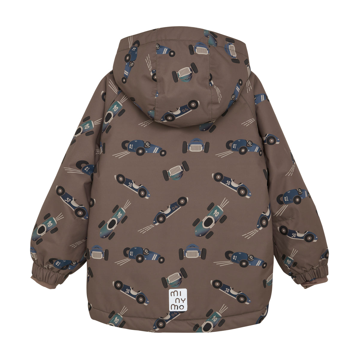 Winterjacke wasserdicht, braun/Rennauto | Minymo - toietmoi-laboutique