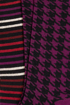 Socken 2-er Pack, PIED DE POULE, purpur | King Louie - toietmoi-laboutique