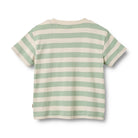 Wheat Baby T-Shirt, mint/ecru gestreift | Wheat - toietmoi-laboutique
